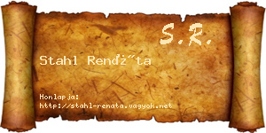 Stahl Renáta névjegykártya