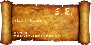 Stahl Renáta névjegykártya