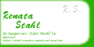 renata stahl business card